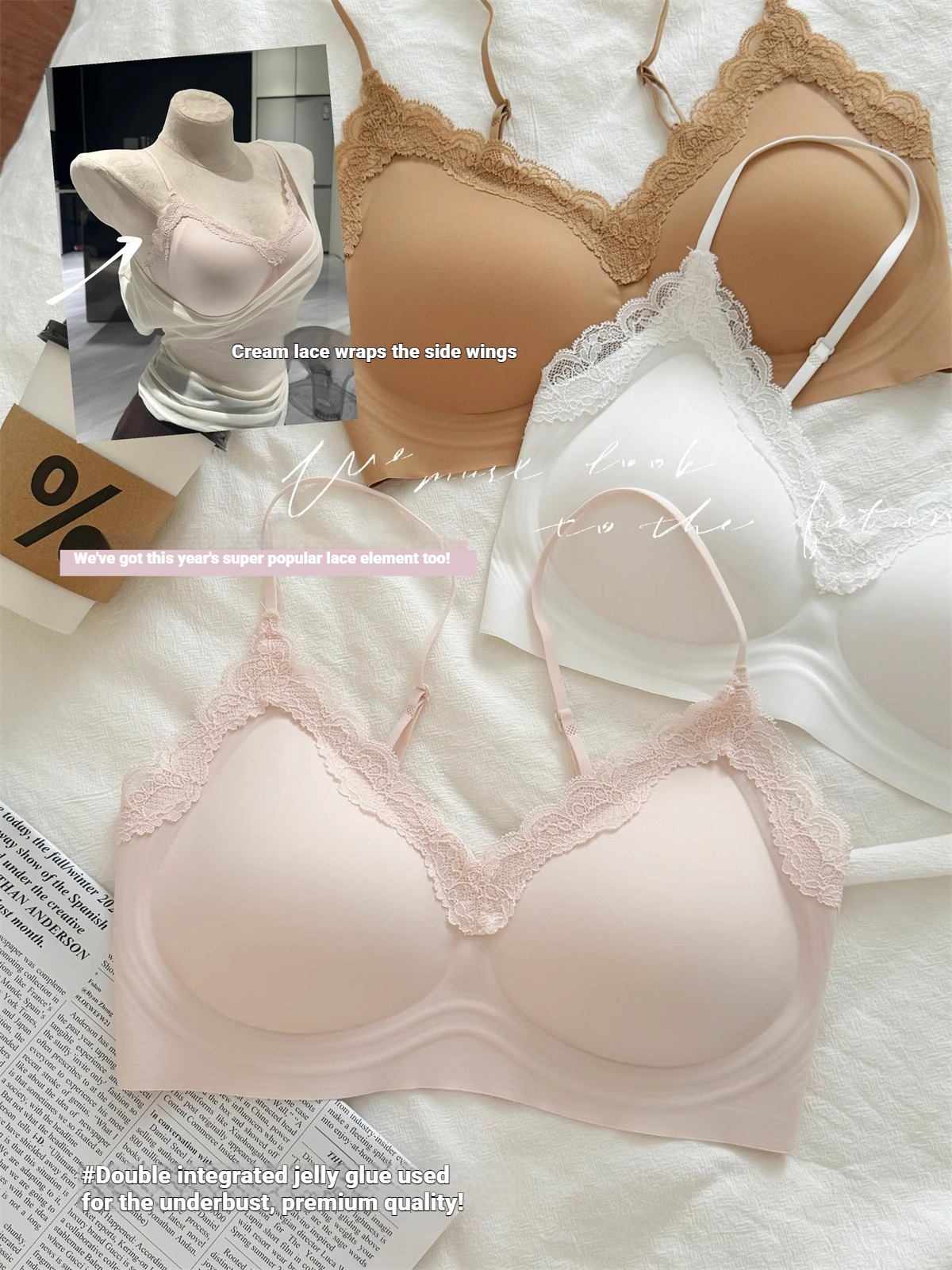 French Style Lace Bralette Fem – обзор и цена Bralette Wireless Soft