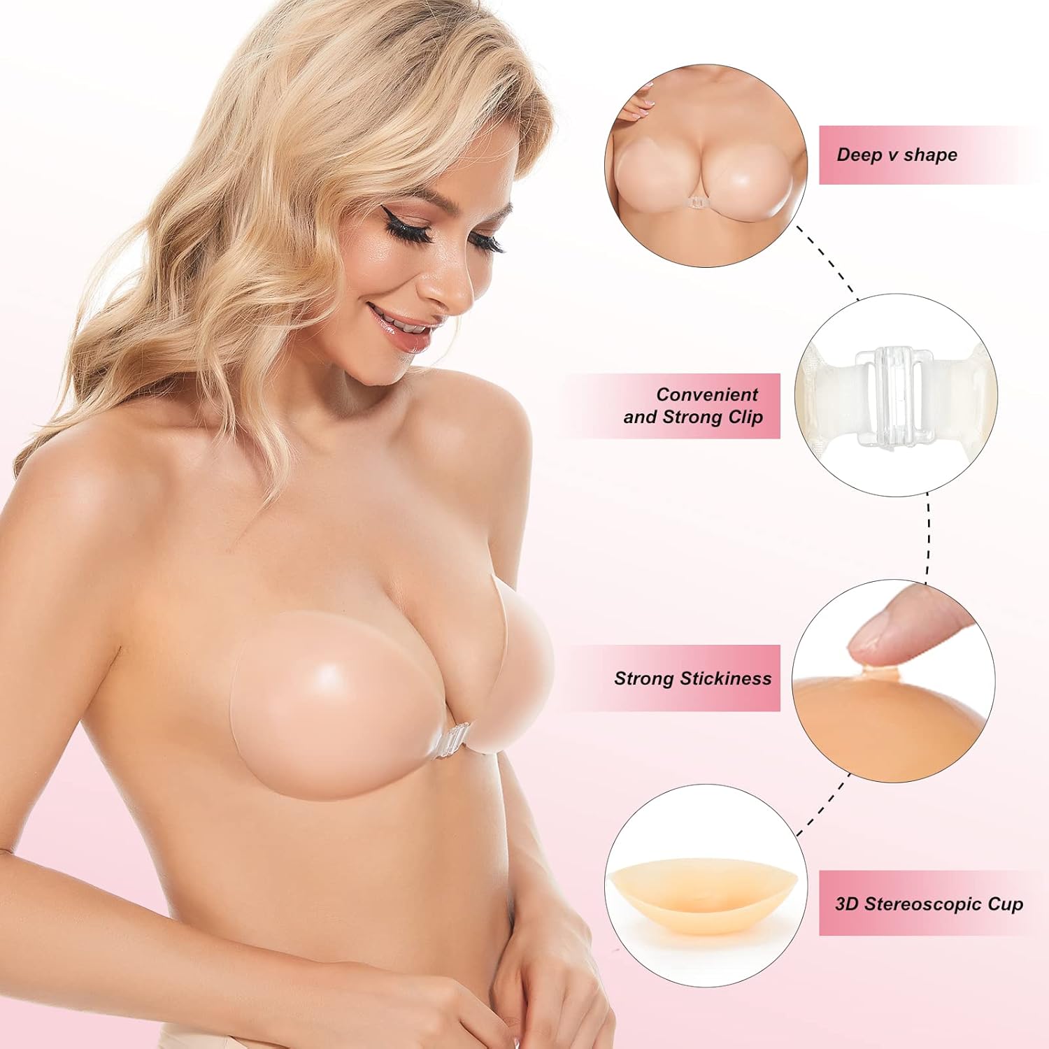 Sticky Bra Push Up Adhesive Br – обзор и цена Silicone Bra Adhesive