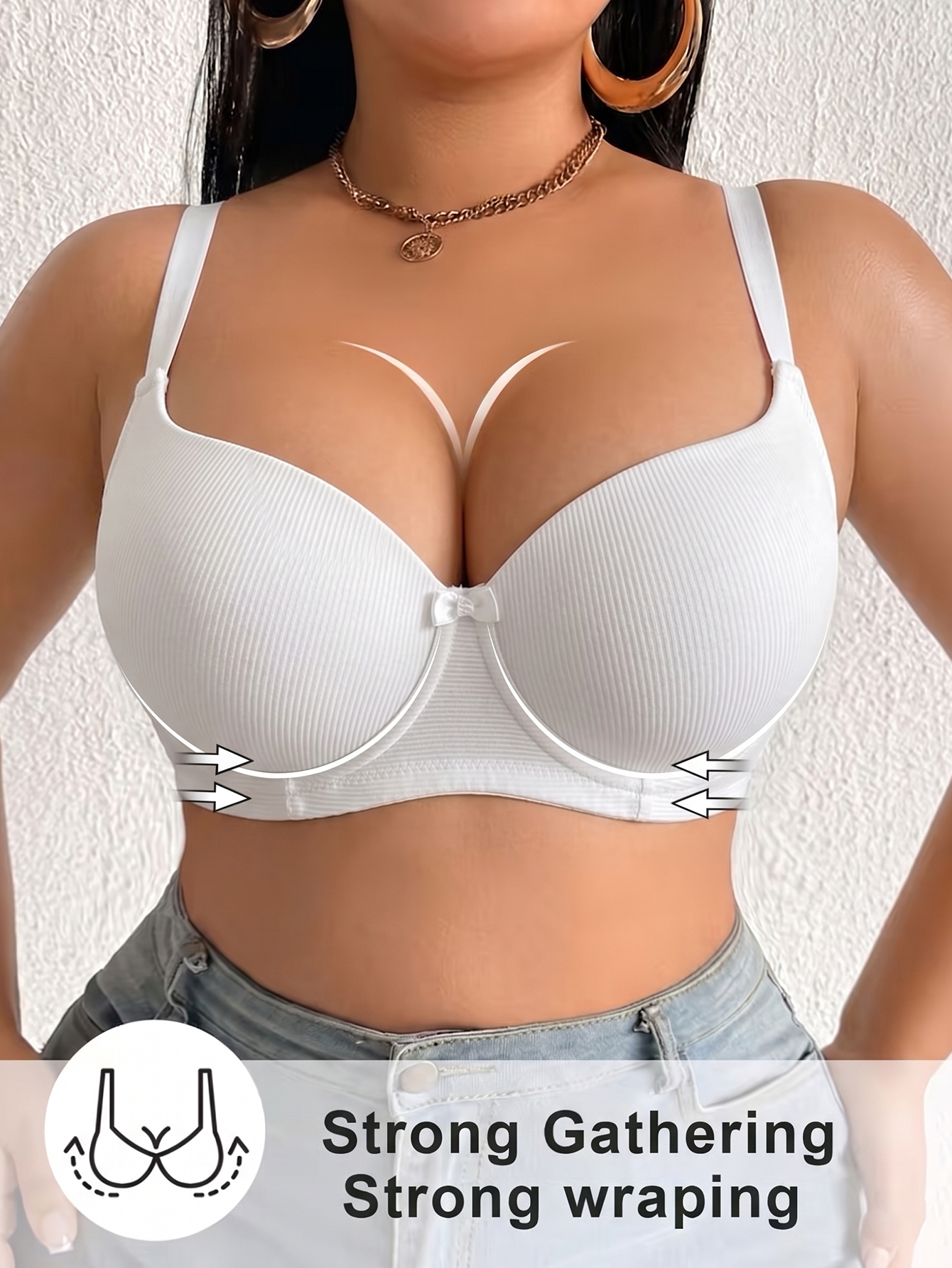 Plus Size Women Bra Thin Cup U – обзор и цена Push Up Bra Padded