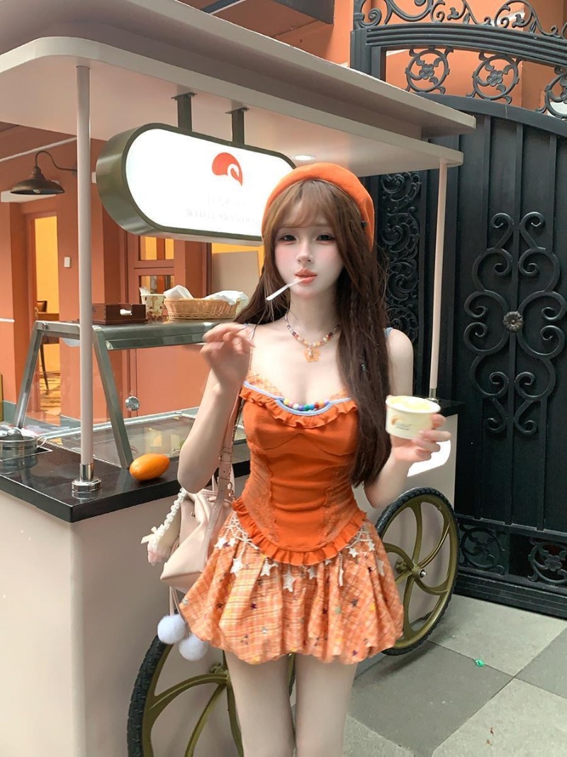 Summer New Orange Dopamine Swe – обзор и цена Cami Top Lace