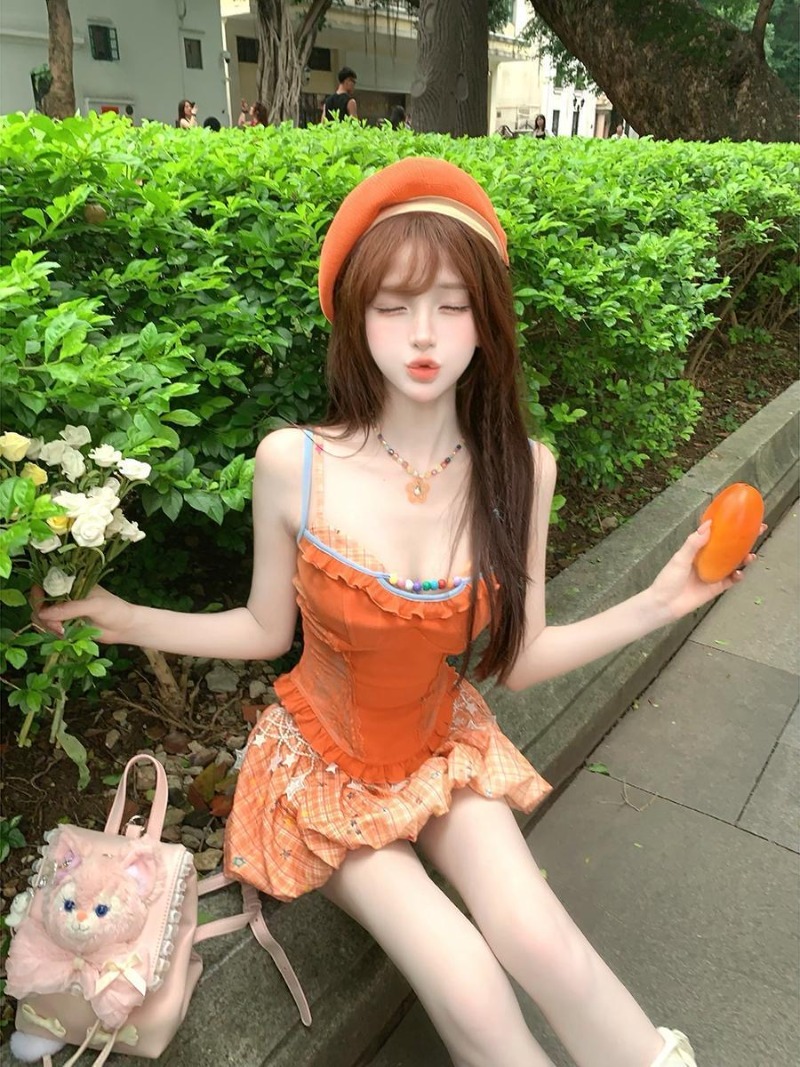 Summer New Orange Dopamine Swe – обзор и цена Cami Top Lace