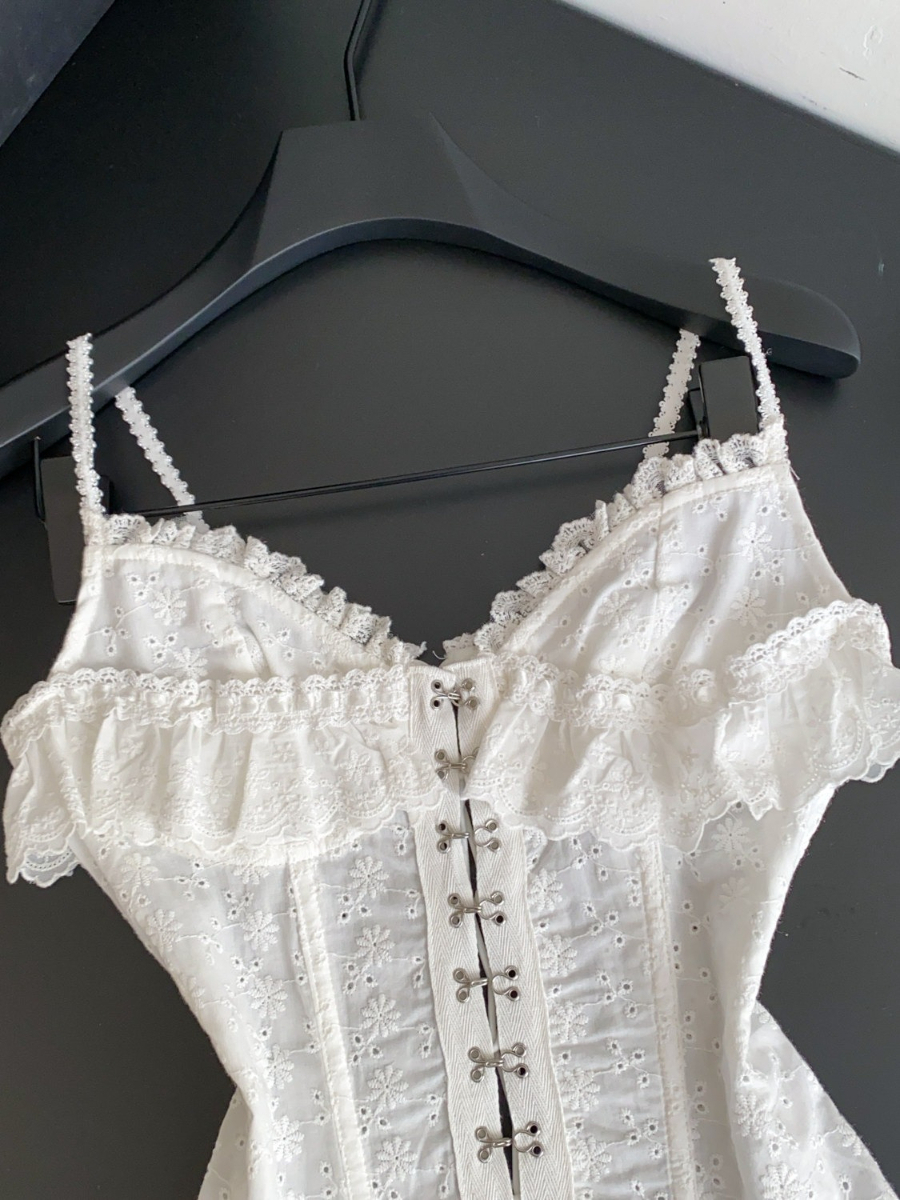 Foamlina White Embroidery Lace – обзор и цена Corset Waist Cinch