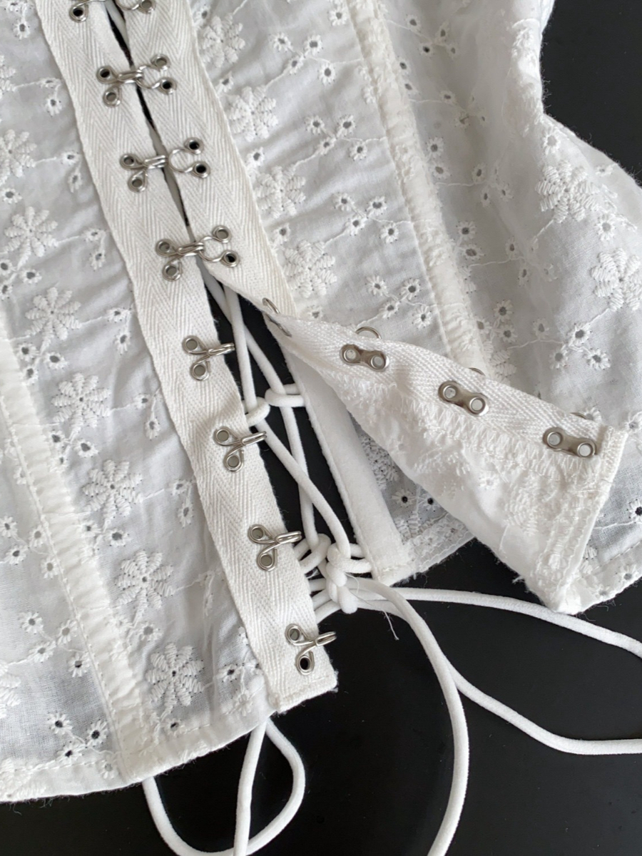 Foamlina White Embroidery Lace – обзор и цена Corset Waist Cinch