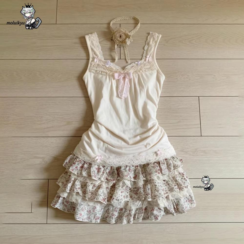 Women Y2K 2Pcs Outfit Set Lace – обзор и цена Cami Top Lace