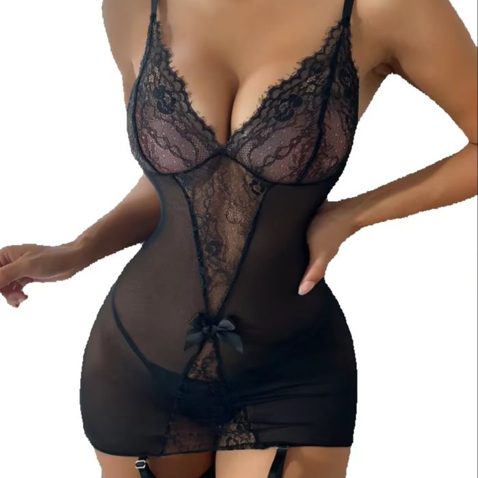 Lace Underwear Set with Stocki – обзор и цена Garter Belt Set