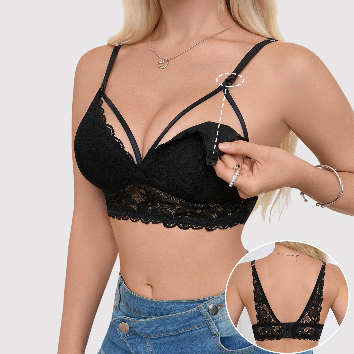 Sexy Hollow Out Lace Nursing B – обзор и цена Nursing Bra Sleep
