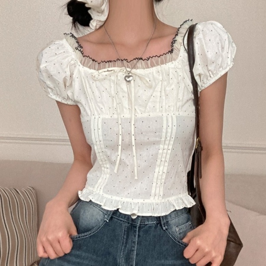 Summer Sweet Bubble Sleeve Pol – обзор и цена Corset Waist Cinch