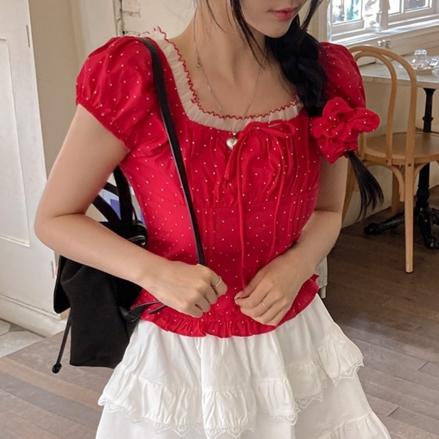 Summer Sweet Bubble Sleeve Pol – обзор и цена Corset Waist Cinch