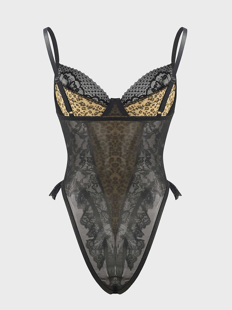 Sexy Lace Leopard Pattern Body – обзор и цена Shapewear Bodysuit Firm