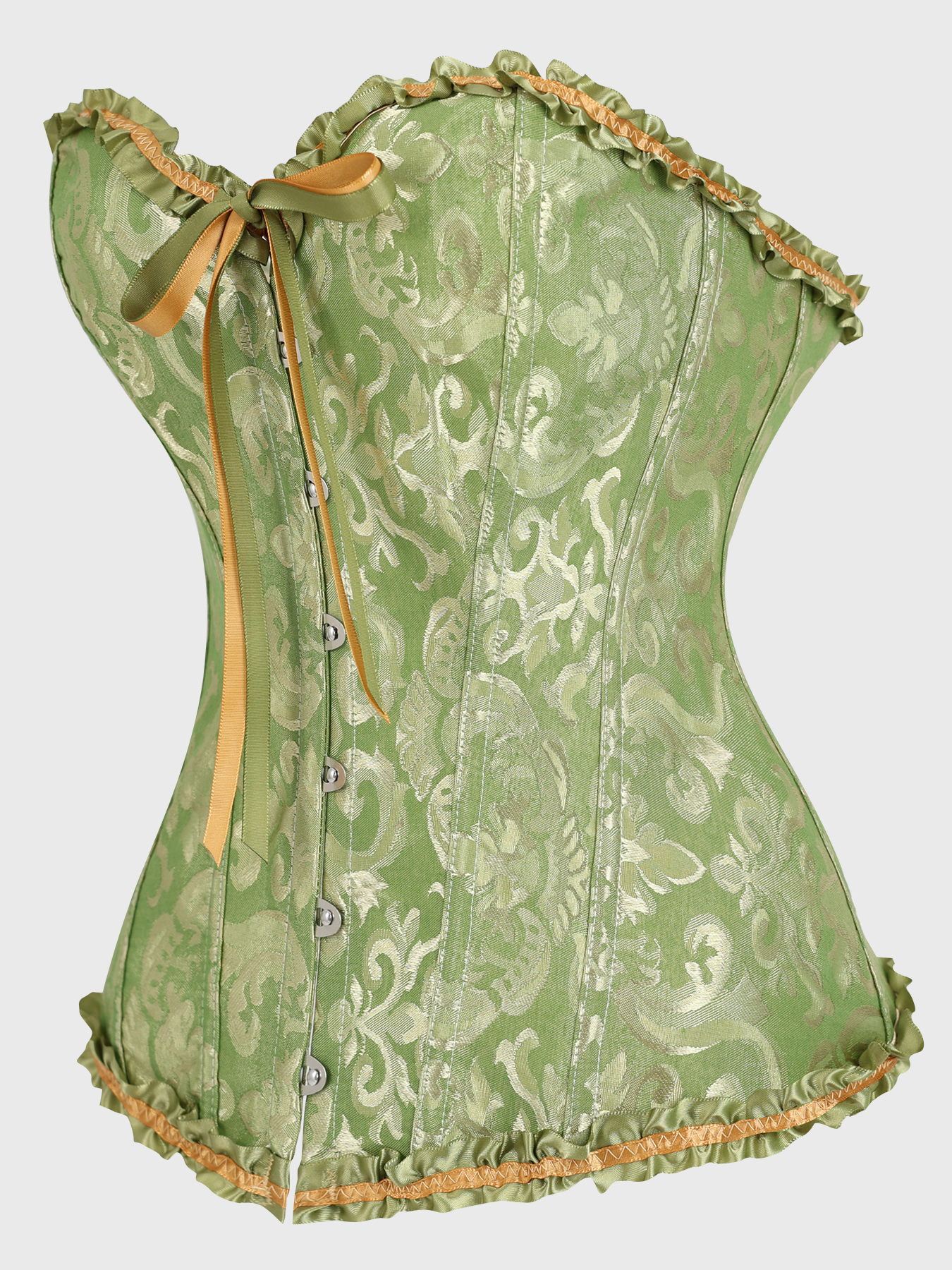 Olive Green Victorian Brocade  – обзор и цена Corset Waist Cinch