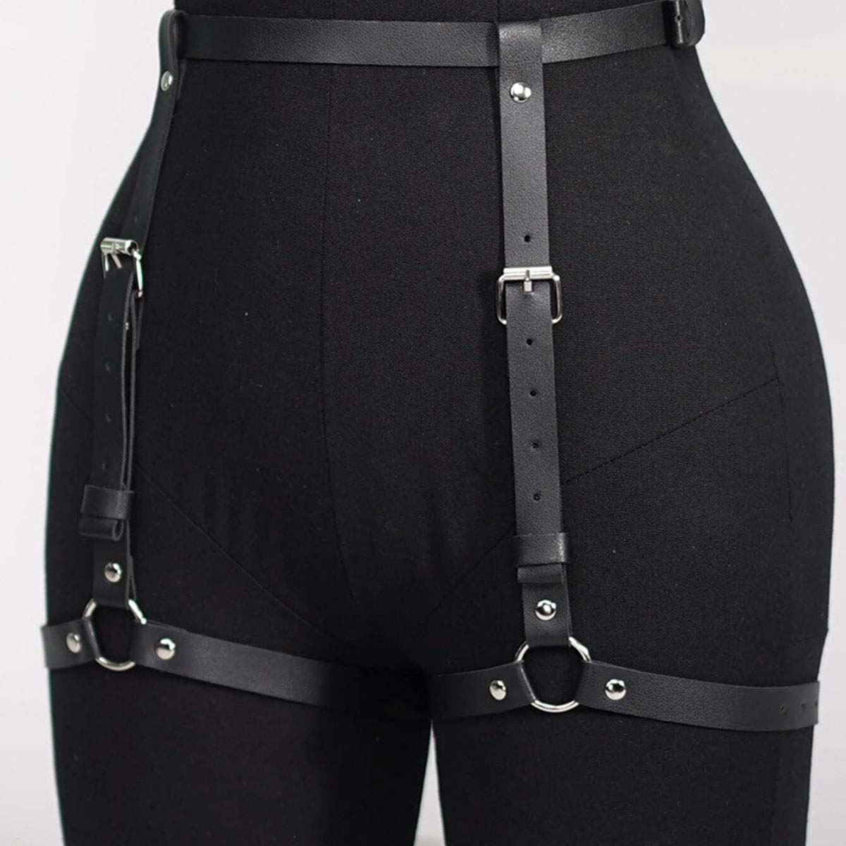 Oth Punk PU Leather Full Waist – обзор и цена Garter Belt Set