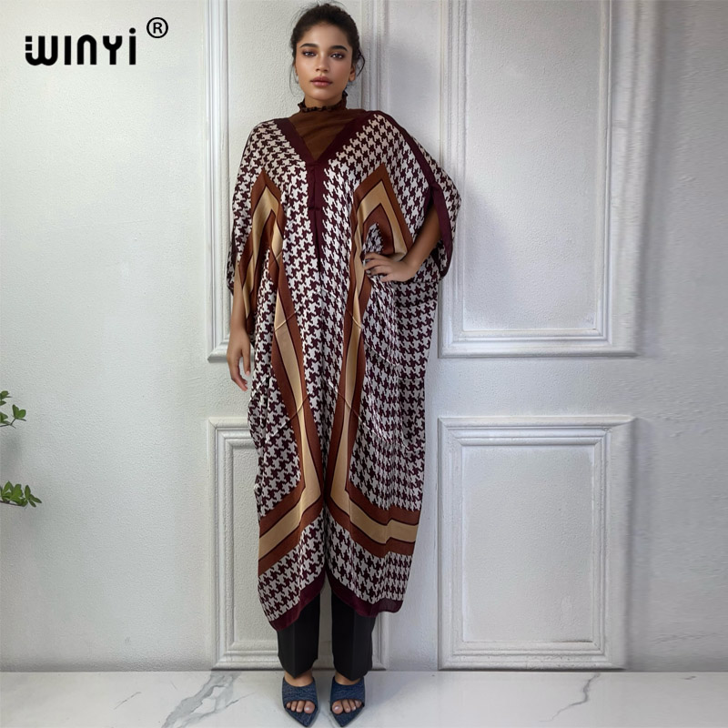 WINYI Summer african V-neck dr – обзор и цена Robe Silk Women