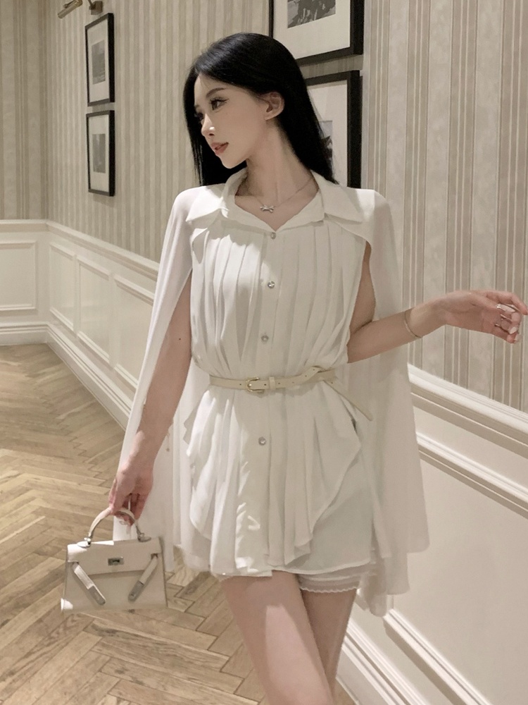 Elegant White Shawl Collar Ple – обзор и цена Corset Waist Cinch