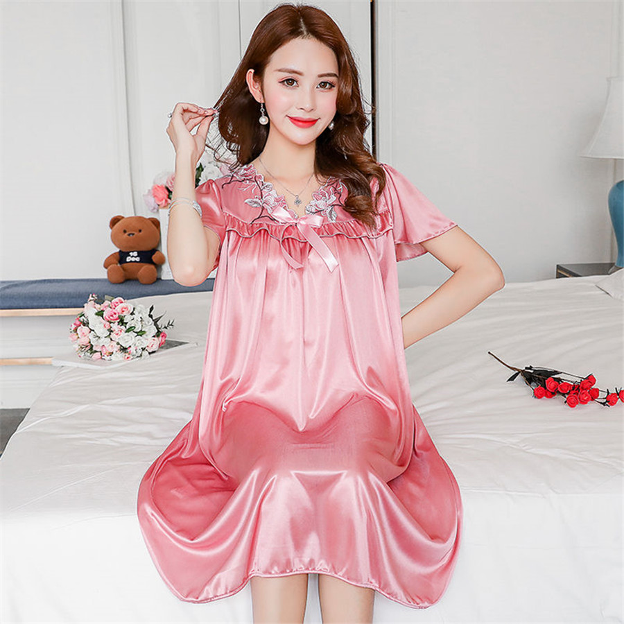 NEW Summer Ice Silk Nightgown  – обзор и цена Robe Silk Women